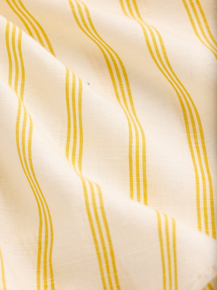 Yellow Striped Linen Shirt