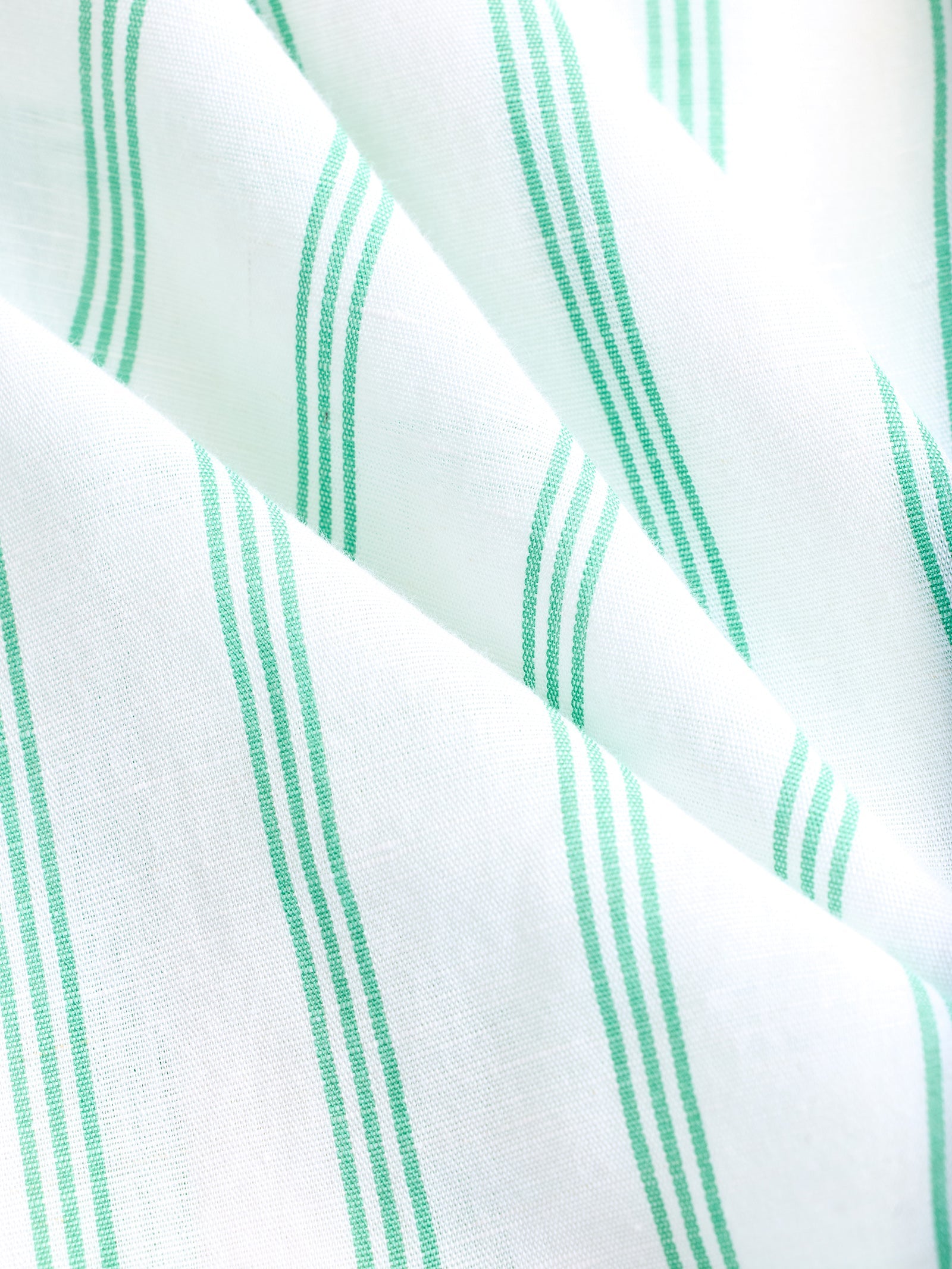 Green Striped Linen Shirt