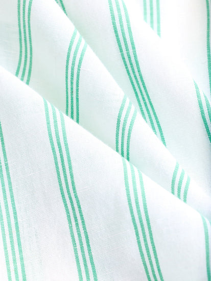 Green Striped Linen Shirt