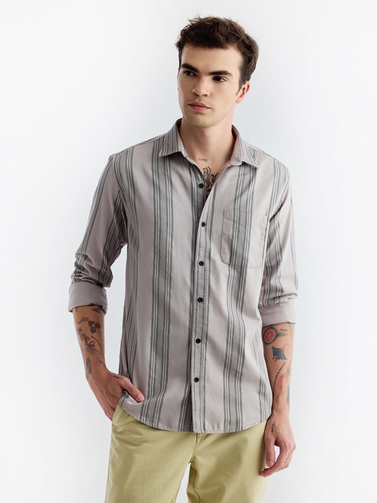 Grey Striped Shirt