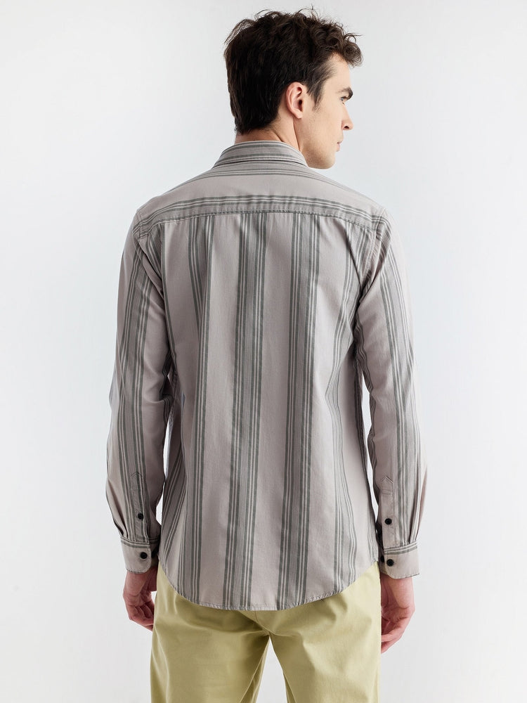 Grey Striped Shirt