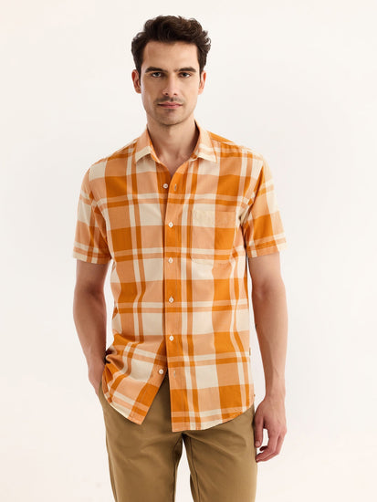 Orange Checked Shirt