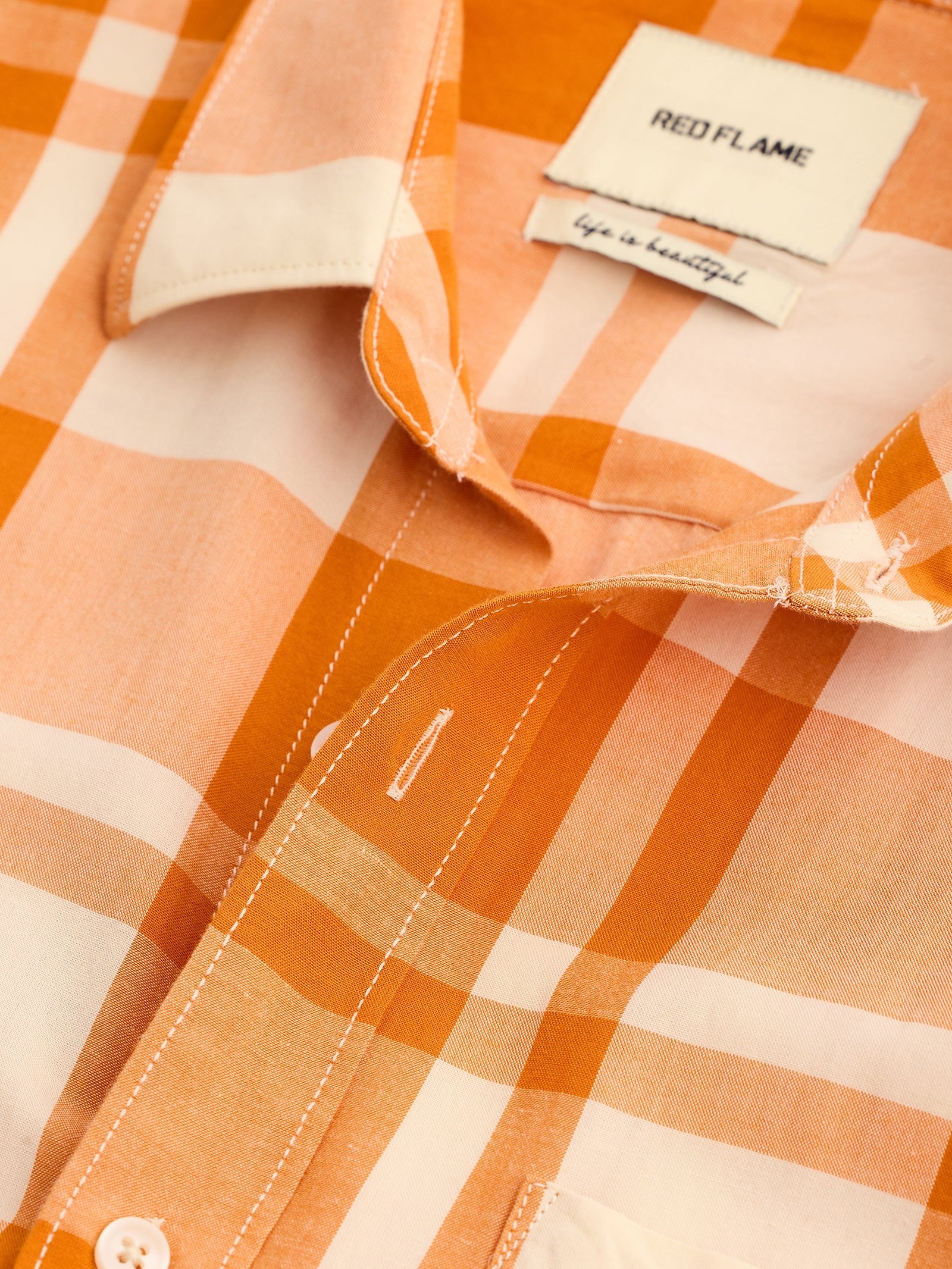 Orange Checked Shirt