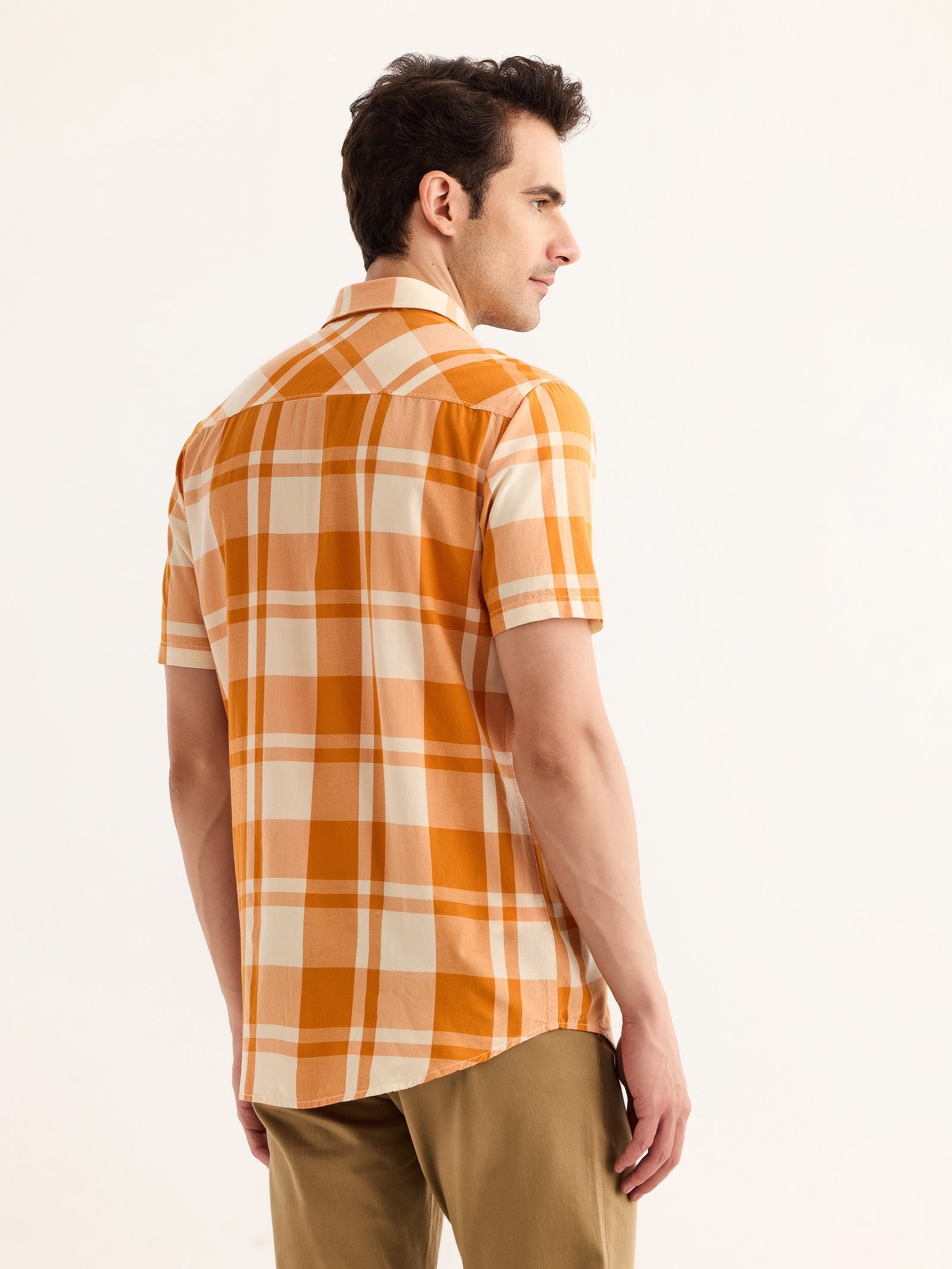 Orange Checked Shirt