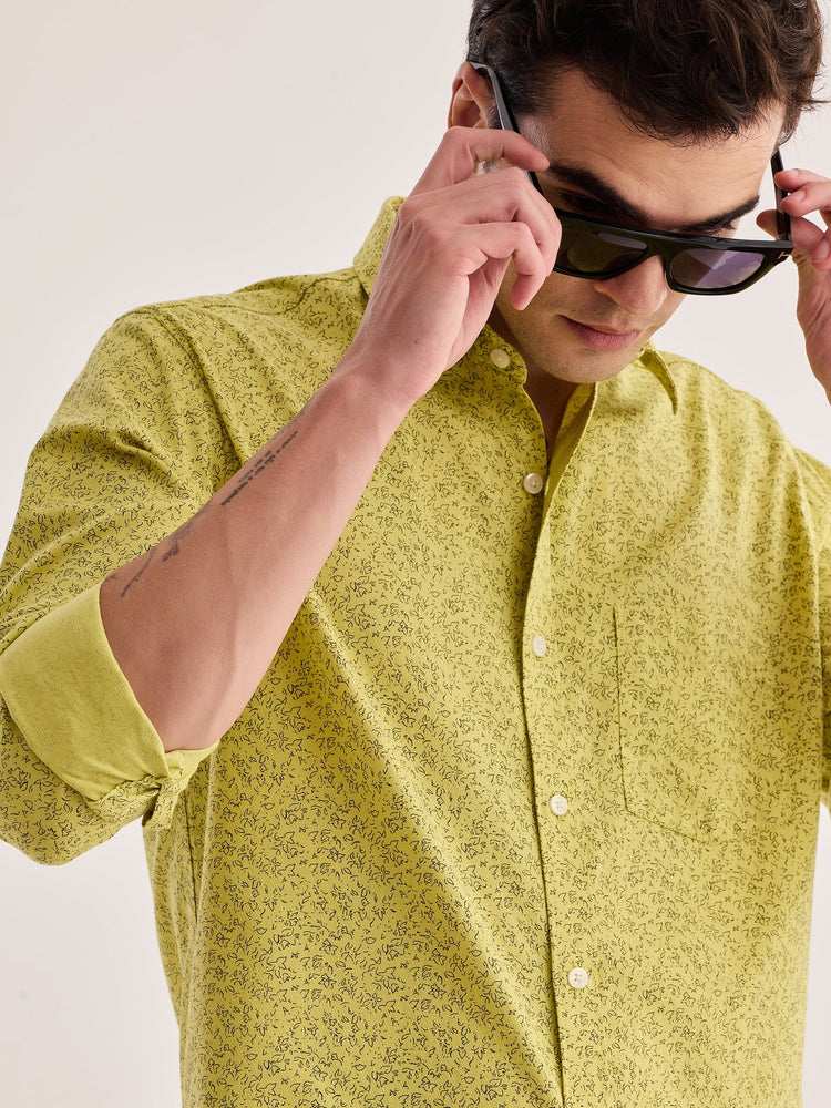 Yellow Printed Shirt