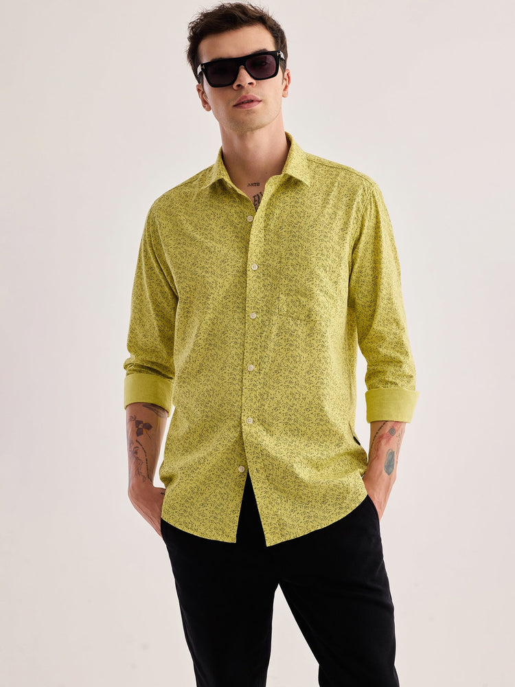 Yellow Printed Shirt