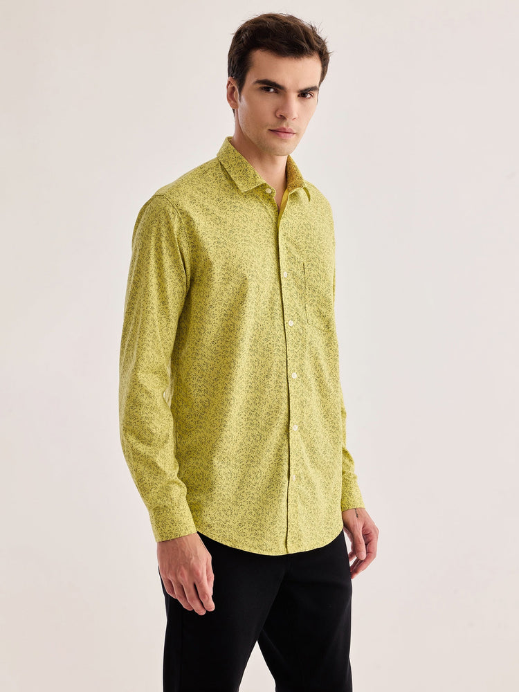 Yellow Printed Shirt