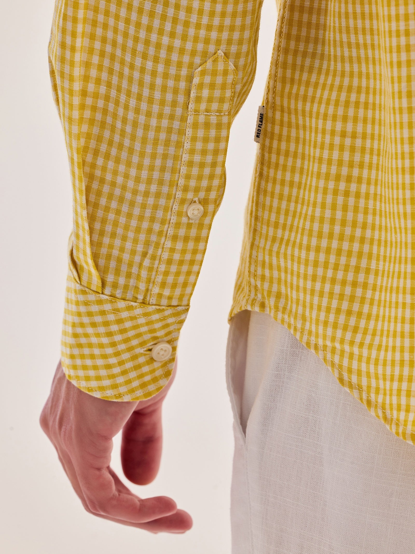 Yellow Checked Linen Shirt