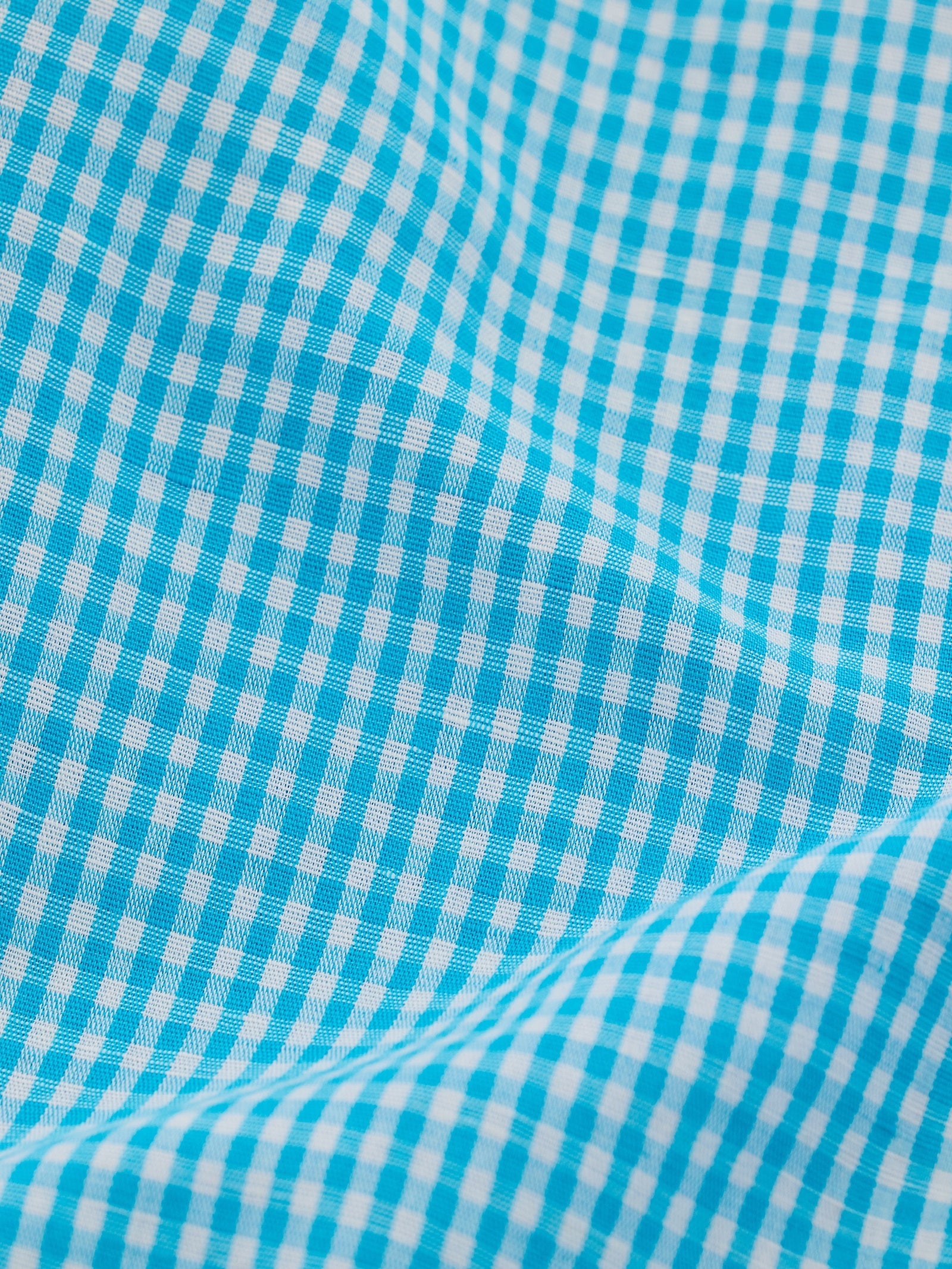Blue Checked Linen Shirt