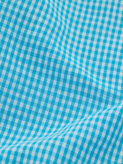 Blue Checked Linen Shirt
