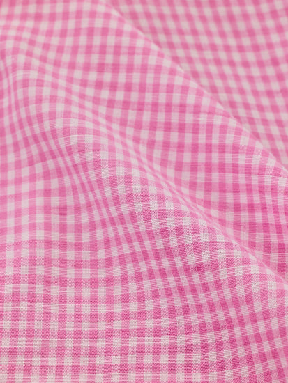 Pink Checked Linen Shirt