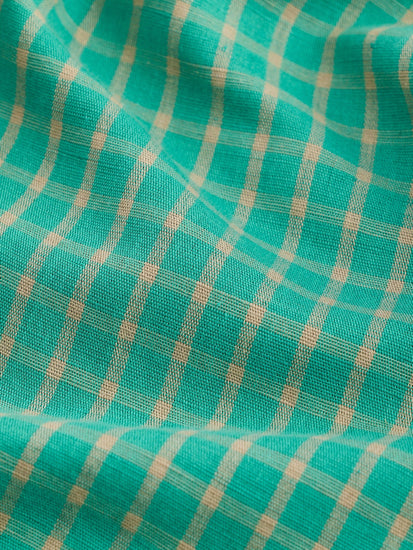 Green Checked Linen Shirt