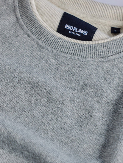 Grey Brushed Crew Neck Sweatshirt