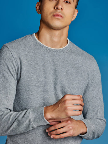 Grey Brushed Crew Neck Sweatshirt