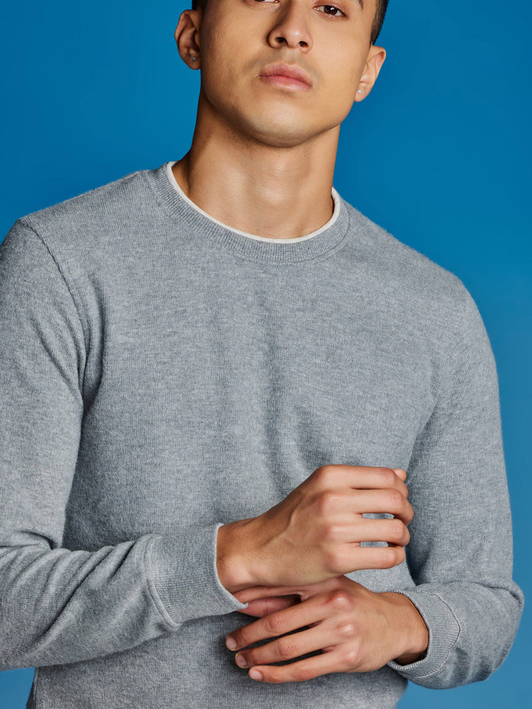 Grey Brushed Crew Neck Sweatshirt
