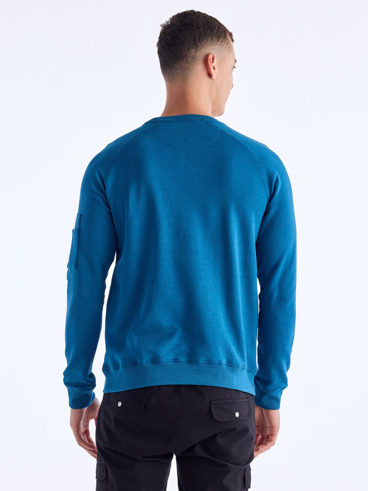 Blue Solid Sweatshirt