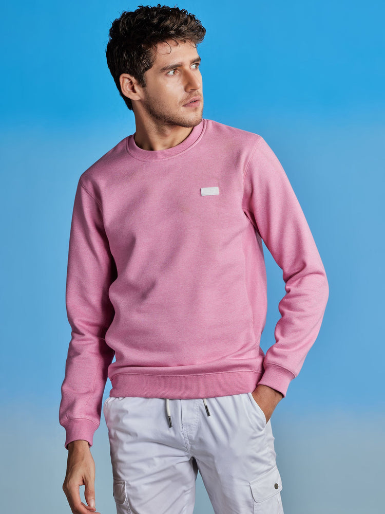 Pink Fleece Crew Neck Sweatshirt