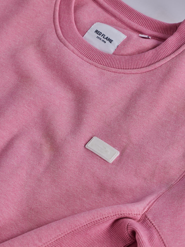 Pink Fleece Crew Neck Sweatshirt