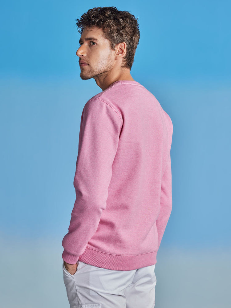 Pink Fleece Crew Neck Sweatshirt