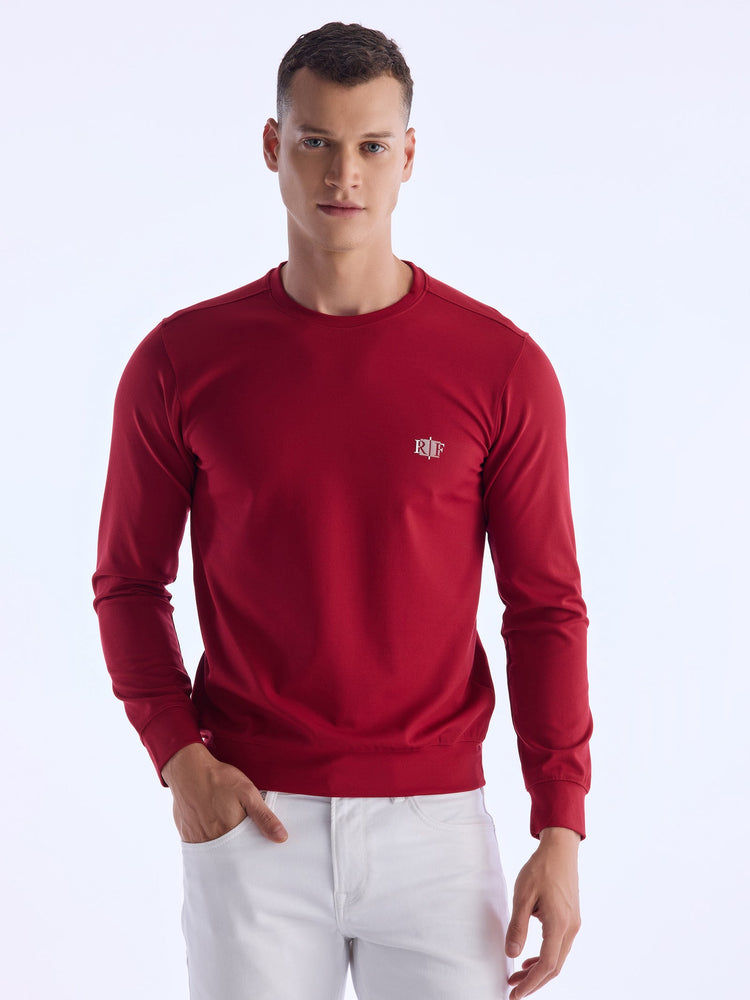 Red Solid Sweatshirt