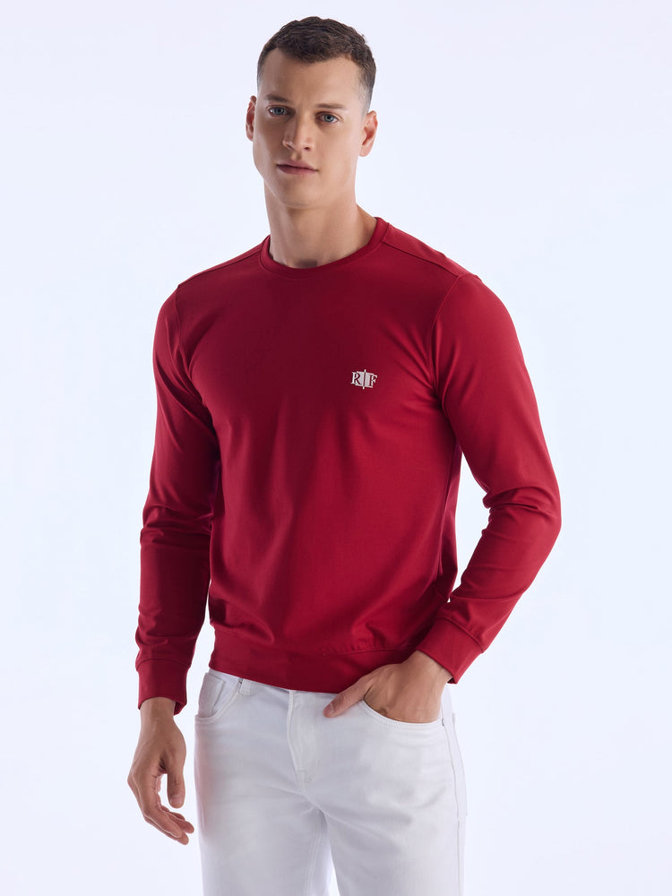Red Solid Sweatshirt
