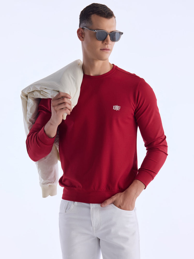 Red Solid Sweatshirt