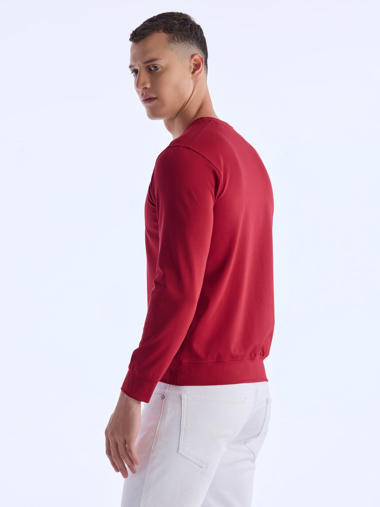 Red Solid Sweatshirt