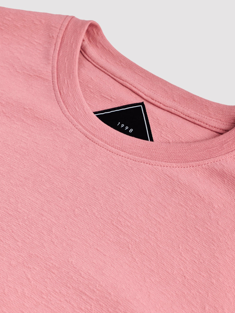 Pink Textured Sweatshirt