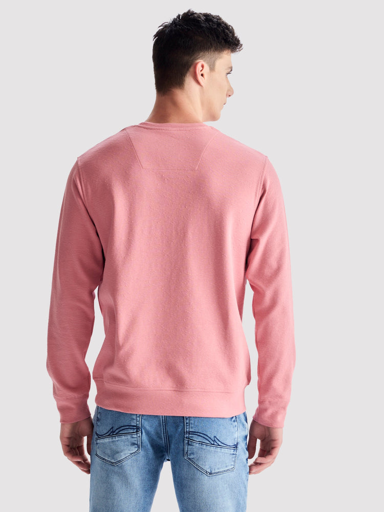 Pink Textured Sweatshirt