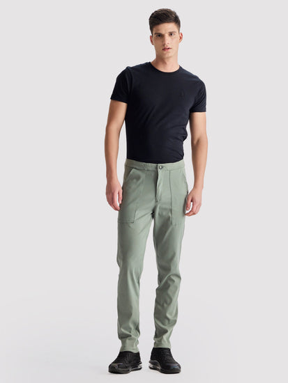 Green Stretch Travel Pant