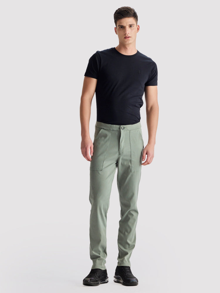 Green Stretch Travel Pant