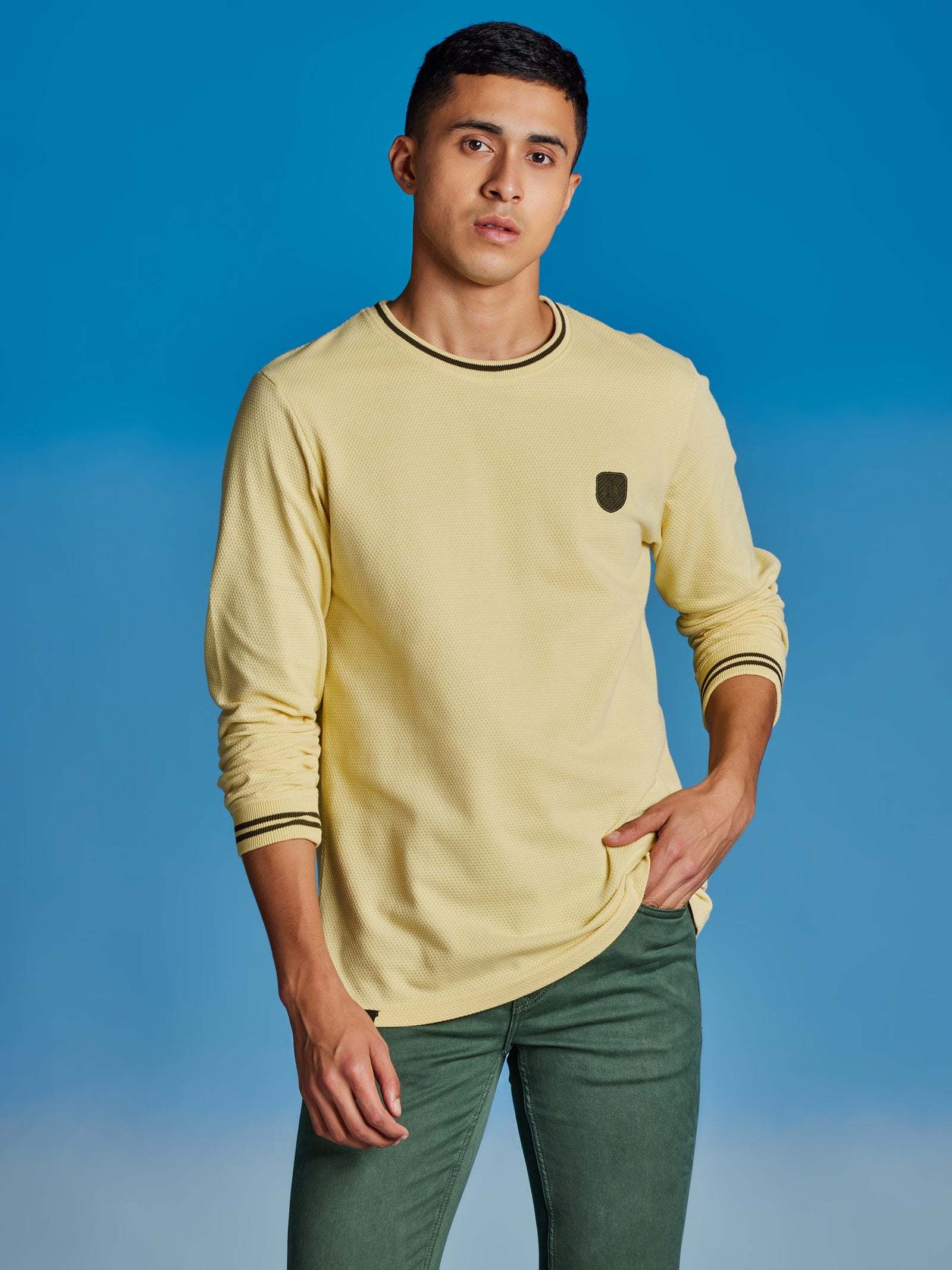 Yellow Popcorn Full Sleeve T-Shirt