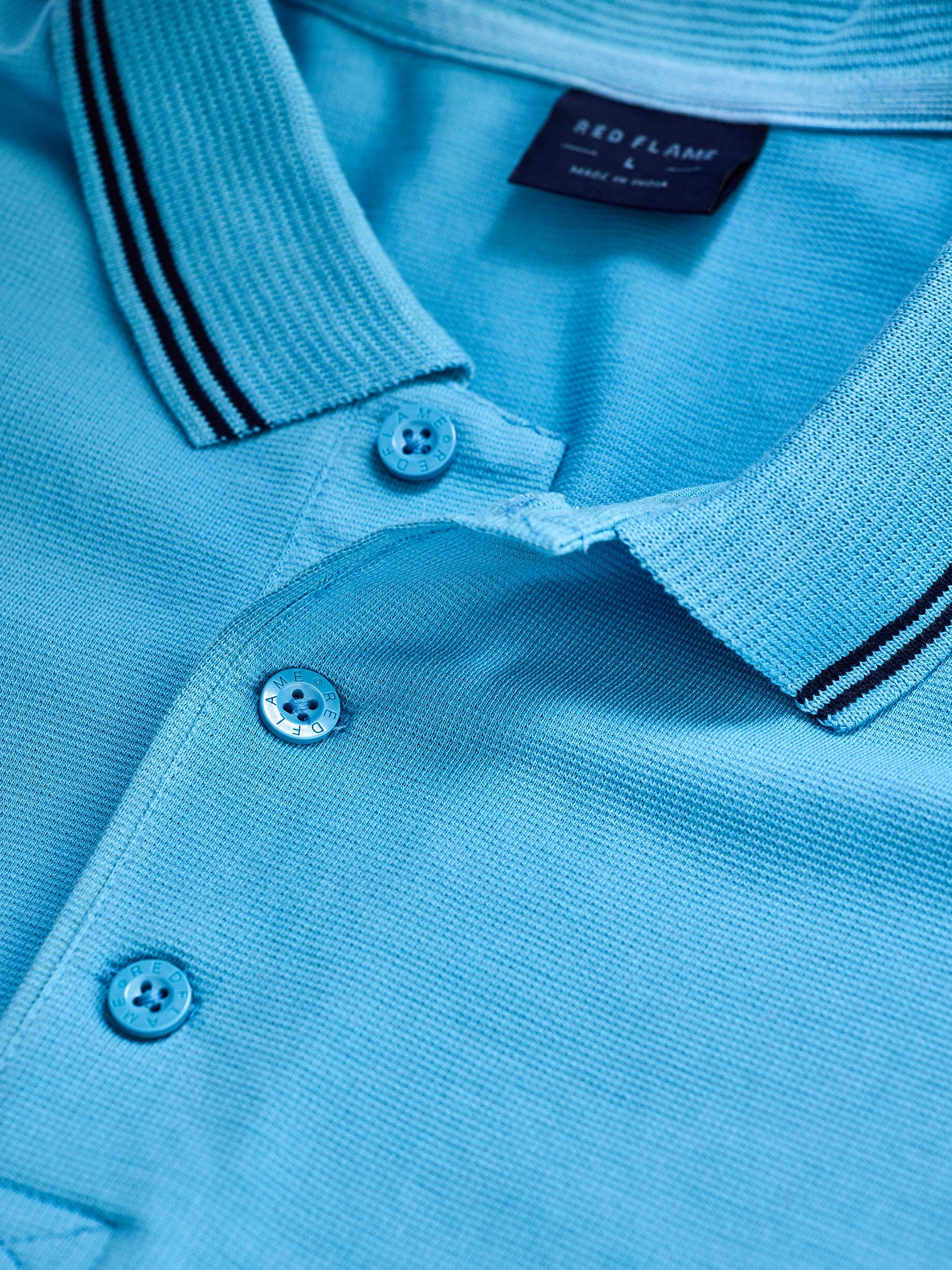 Sky Blue Solid Polo T-Shirt
