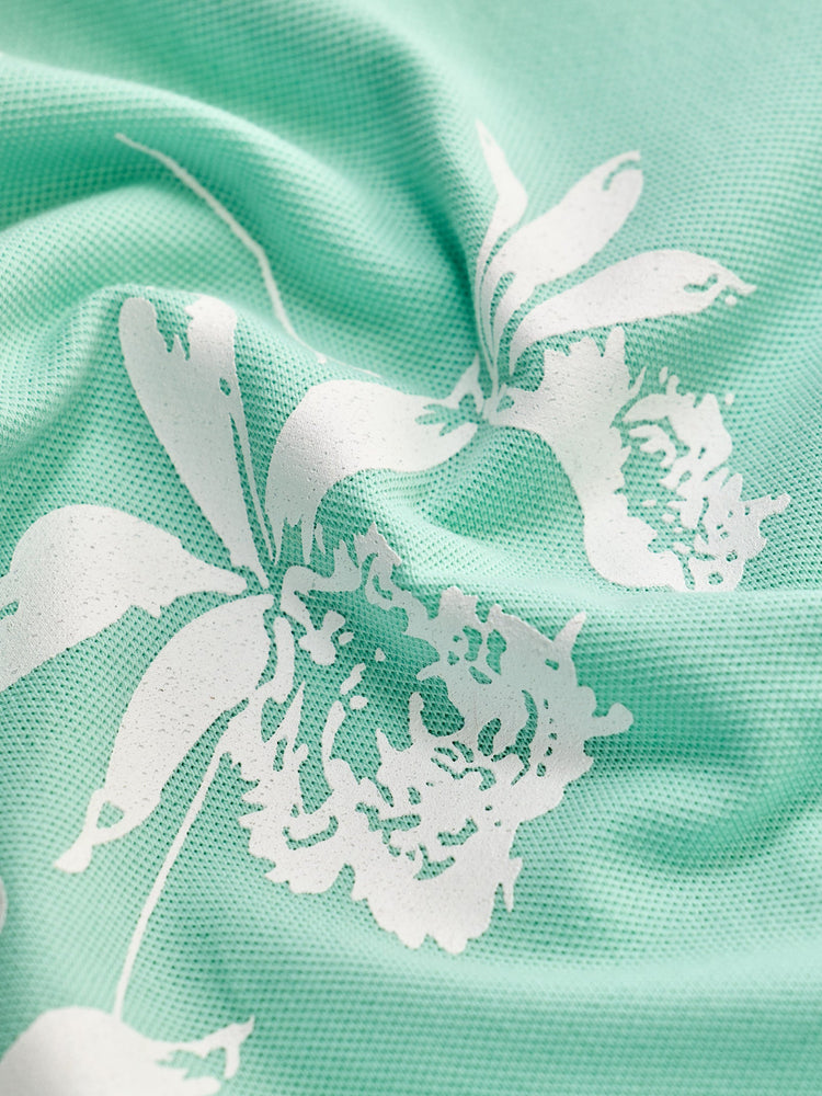 Light Green Printed Polo T-Shirt
