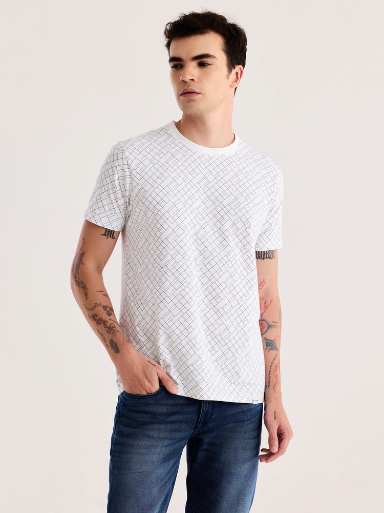 White Printed T-Shirt