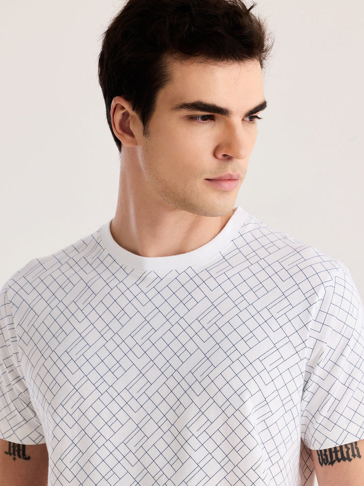 White Printed T-Shirt