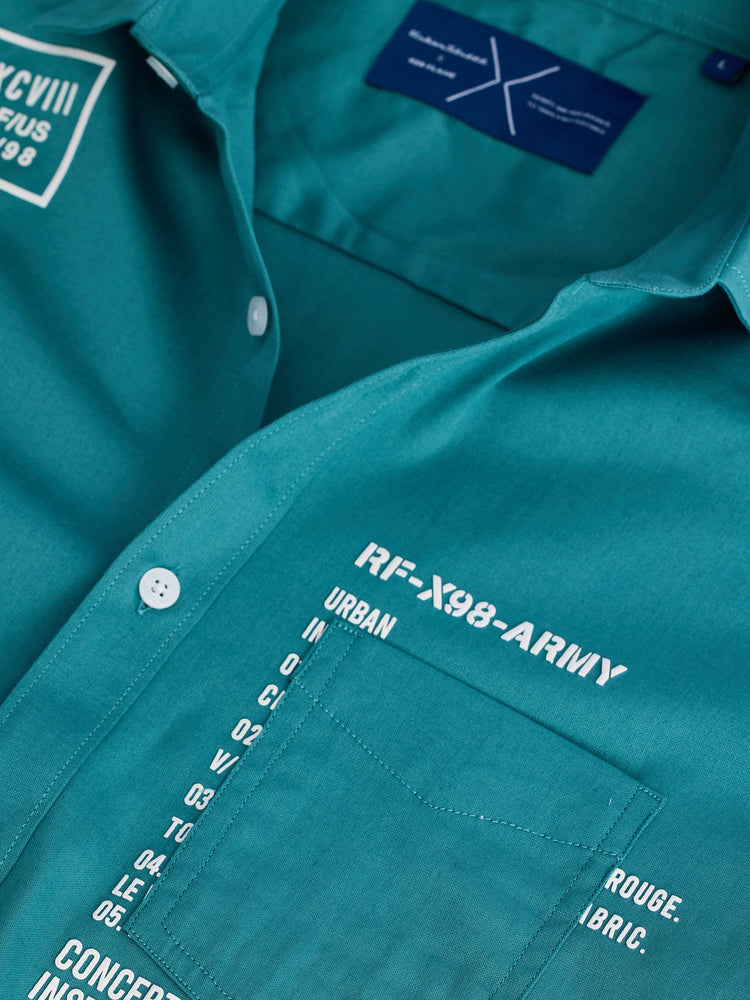 Teal Green Street Wear Shirt