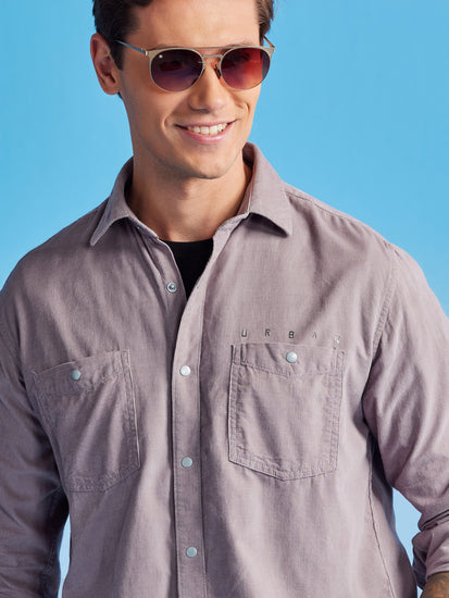Grey Corduroy Urban Shirt