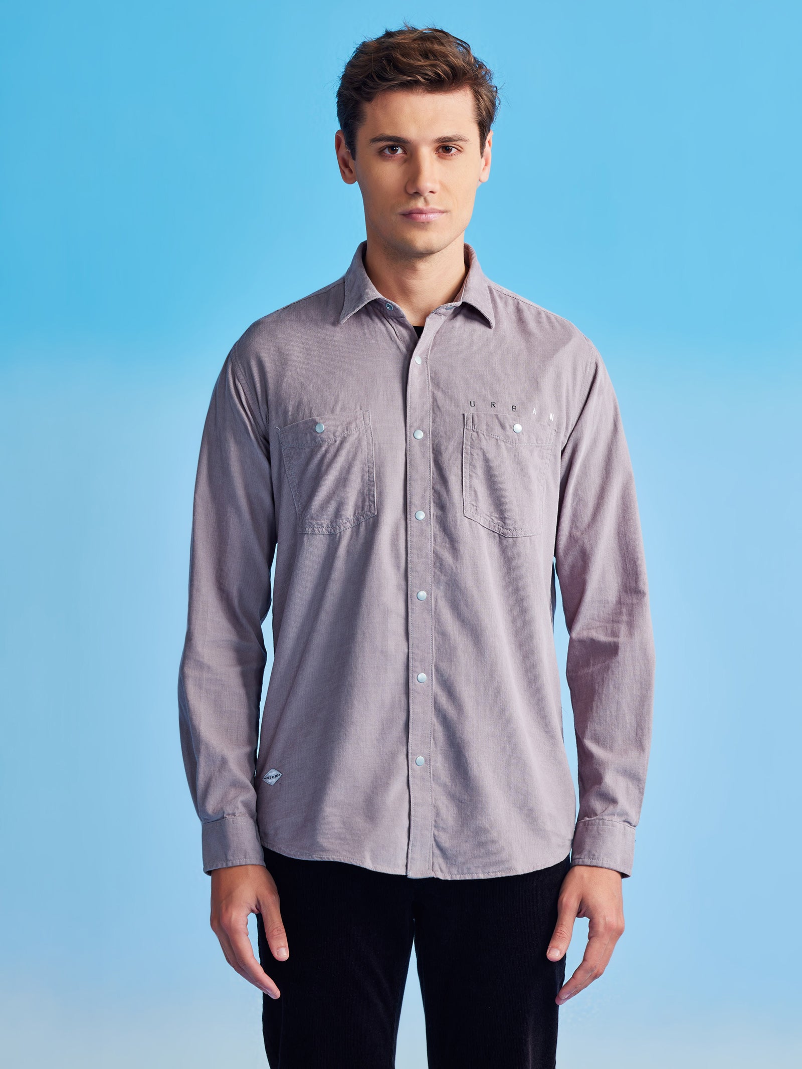 Grey Corduroy Urban Shirt