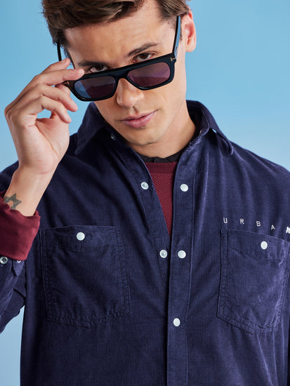 Navy Corduroy Urban Shirt