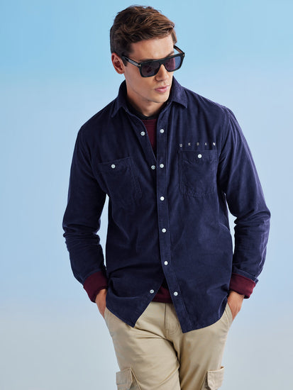 Navy Corduroy Urban Shirt