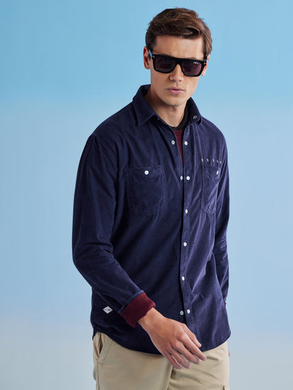 Navy Corduroy Urban Shirt