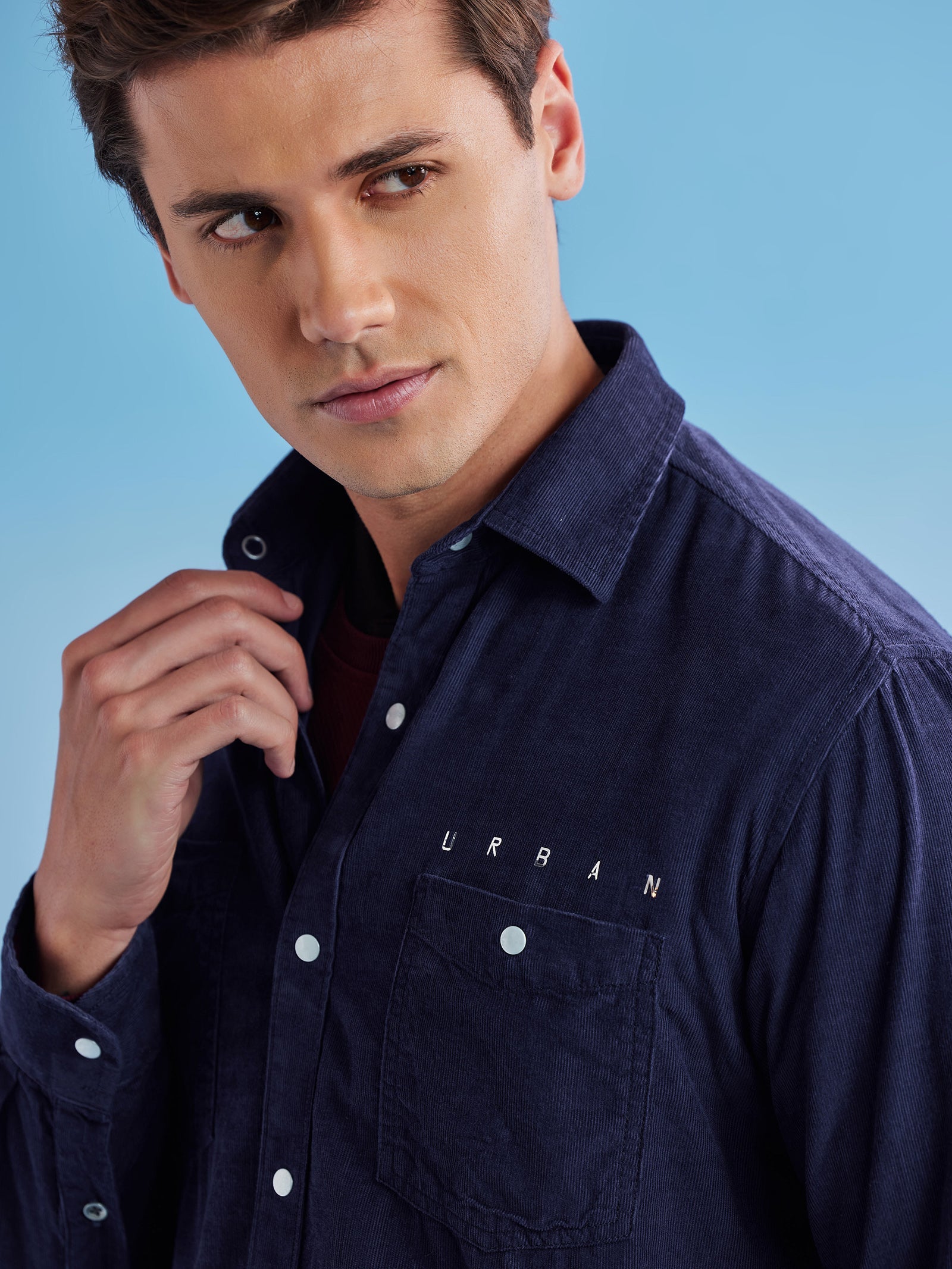 Navy Corduroy Urban Shirt