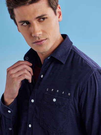 Navy Corduroy Urban Shirt
