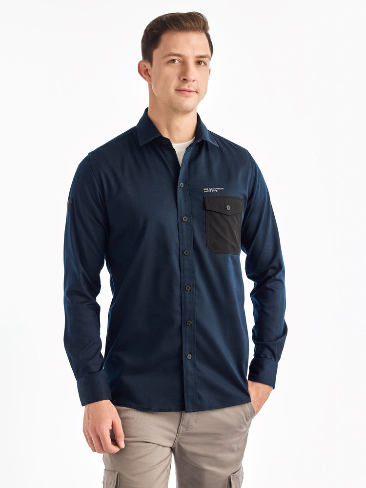 Navy Solid Urban Shirt