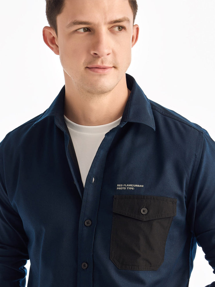 Navy Solid Urban Shirt