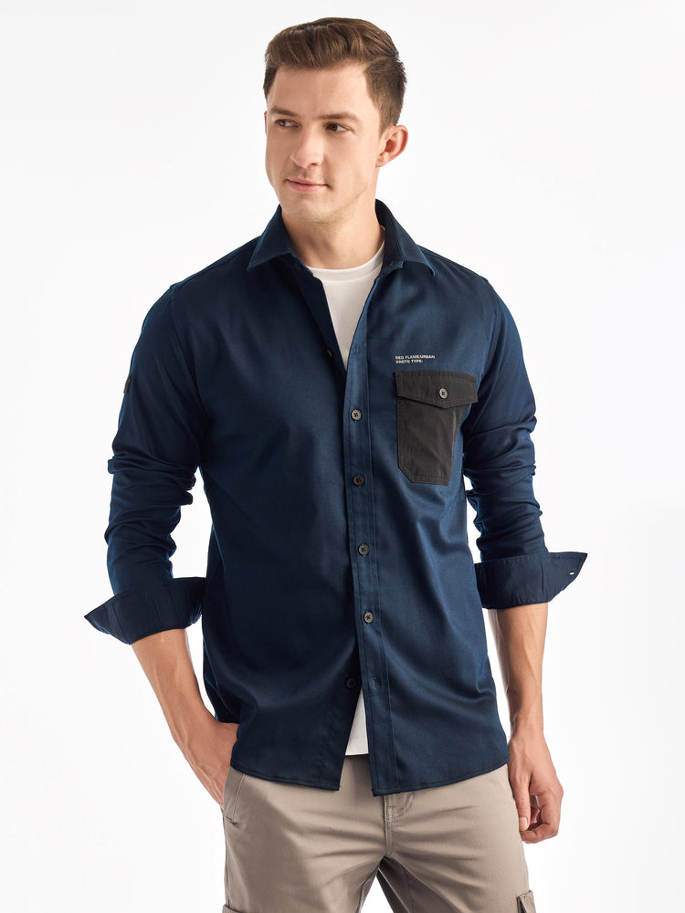 Navy Solid Urban Shirt