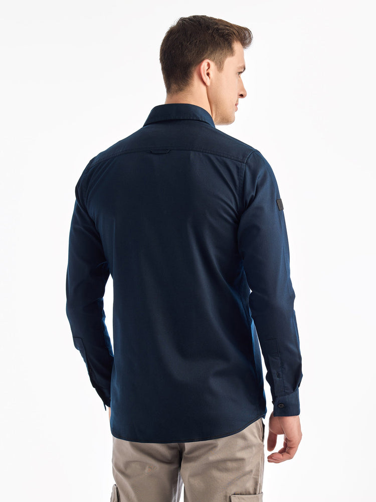 Navy Solid Urban Shirt