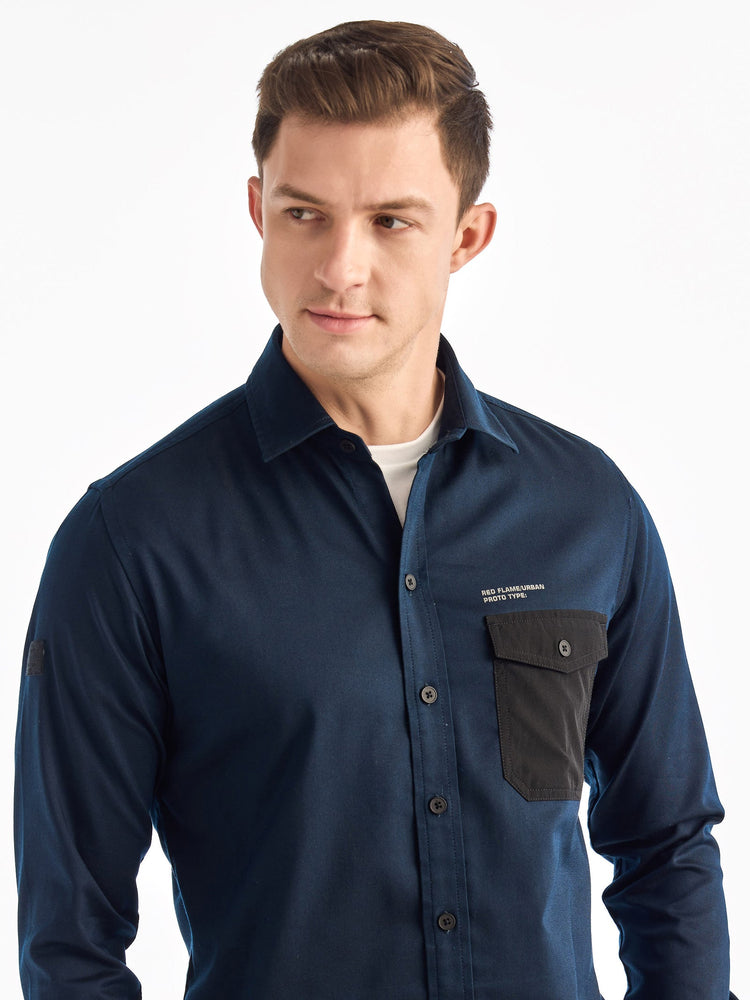 Navy Solid Urban Shirt