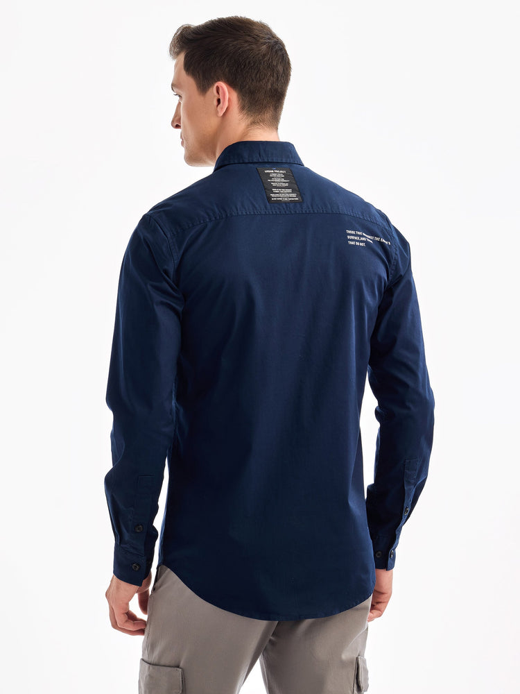 Navy Solid Urban Shirt